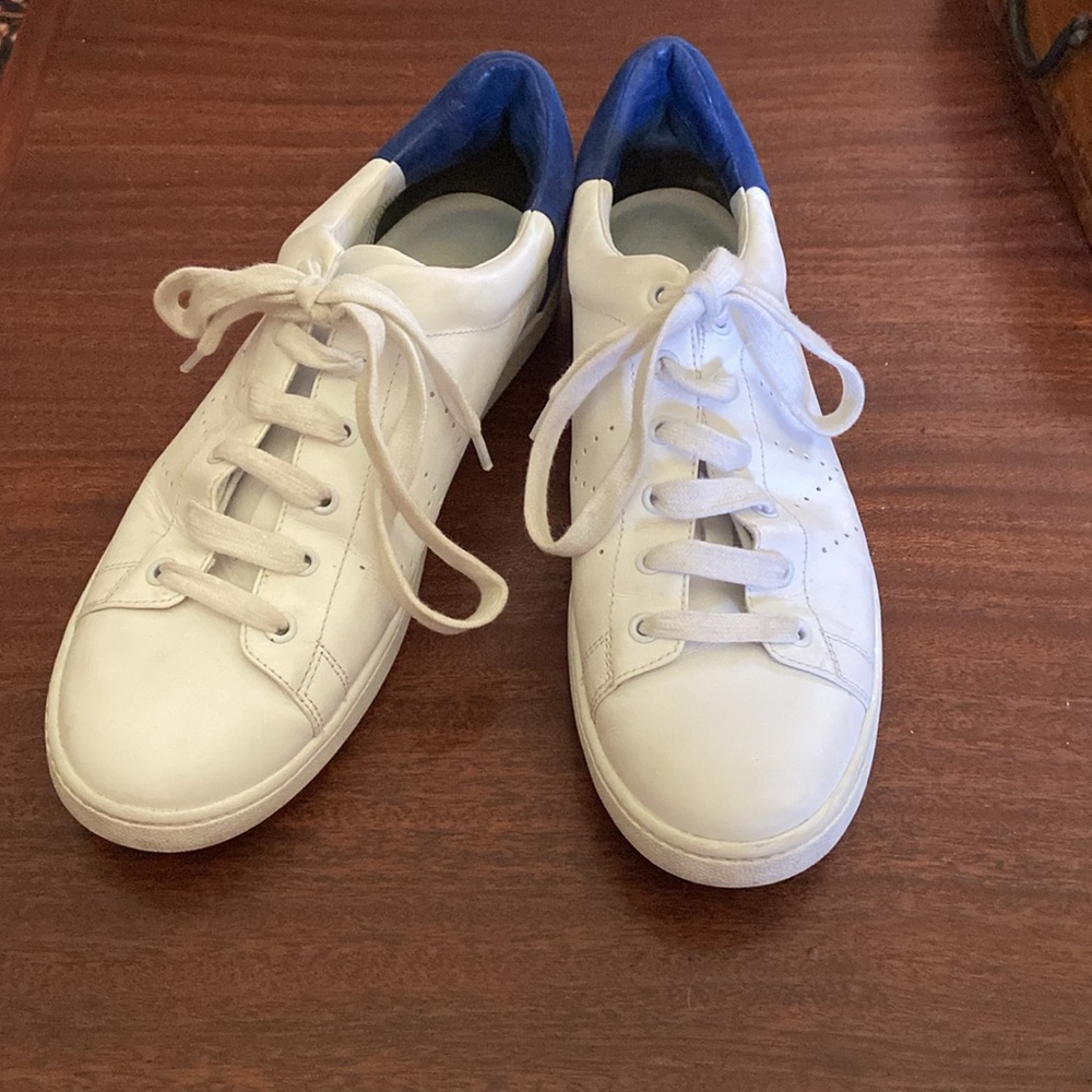 Vince Varin Two-Tone Leather‎ Sneaker Plaster/Cobalt size 9